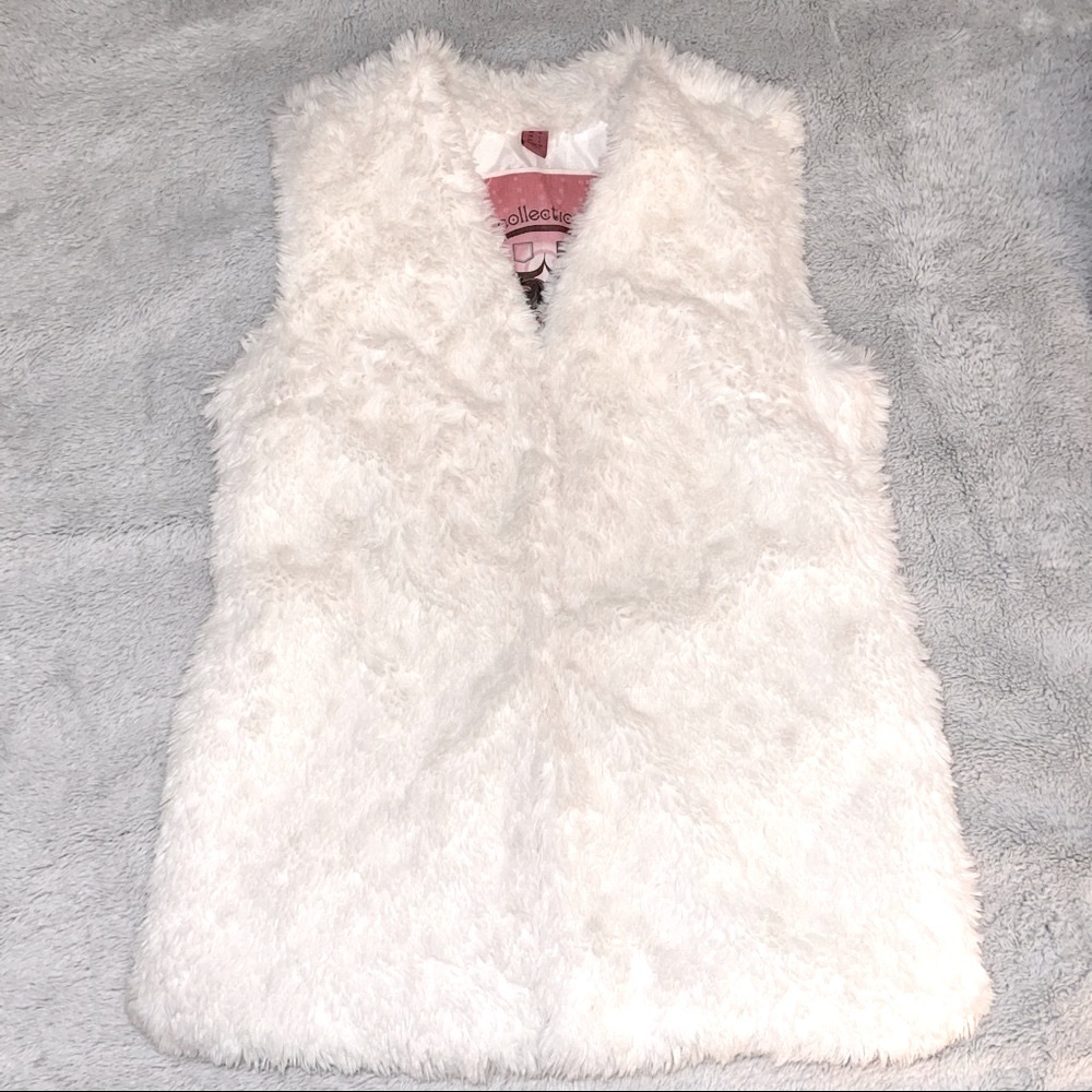 Faux Fur Vest | White | Medium